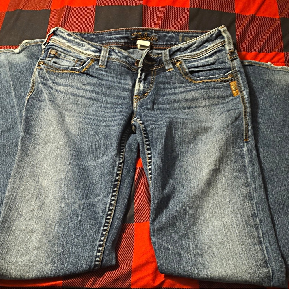 Vintage 90s Silver Jeans Womens Blue Medium Wash Jeans, Low Rise Bootcut 27x33